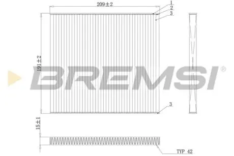 Фільтр салону Hyundai Solaris/Accent 1.4 12-17/Kia Rio III 11- BREMSI FC0883