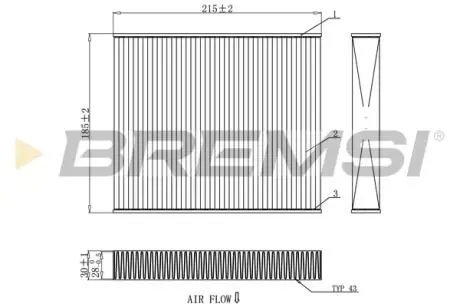 Фільтр салону Lexus ES/RX/UX/Toyota C-HR/Corolla/Hilux VIII/Prius/Rav4 1.2-3.5H 15- BREMSI FC0910