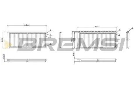 Фільтр салону Mazda 2 07-15 (к-кт 2шт) BREMSI FC0913