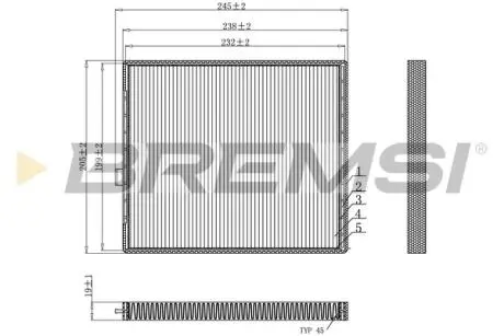 Фільтр салону Chevrolet Aveo/Daewoo Kalos 05- BREMSI FC0916