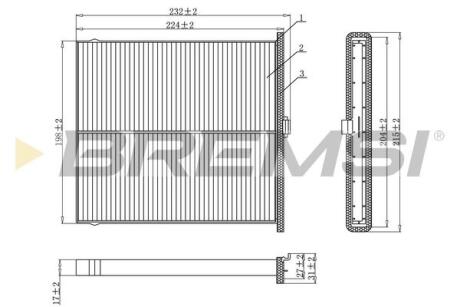 Фільтр салону Mazda 3/6/CX-5 1.5-2.5 11- BREMSI FC0919