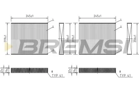 Фільтр салону BMW 5 (F10)/ 7 (F01/F02/F03/F04) 08- BREMSI FC0931
