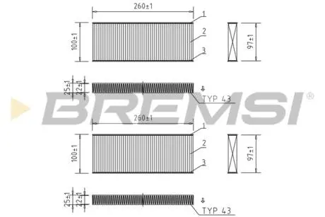 Фільтр салону Nissan Navara 87-/Pathfinder 99-/NP300 Pick Up 08- BREMSI FC0938