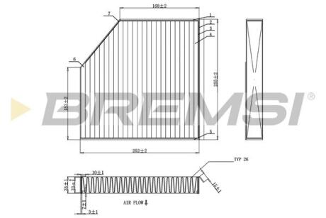 Фільтр салону Audi A6/A7/A8 10- (антиалергенний) BREMSI FC0939A