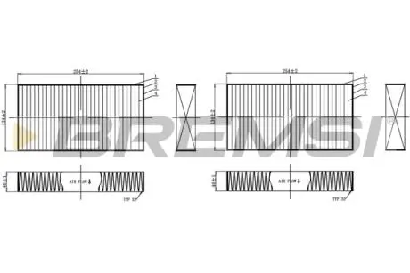 Фільтр салону MB ML-class (W164)/GL-class (X164) 05-12 (вугільний) (к-кт 2шт.) BREMSI FC0940C