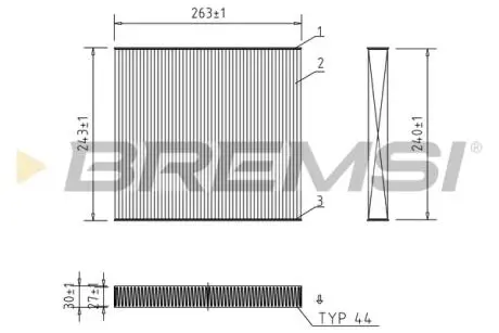 Фільтр салону Jeep Grand Cherokee 11- BREMSI FC0941