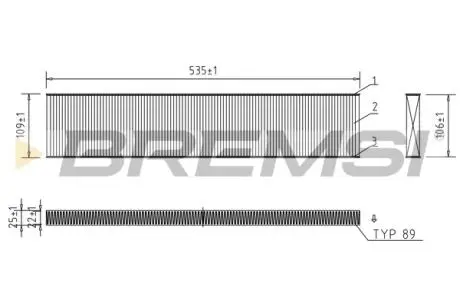 Фільтр салону VW Sharan/Ford Galaxy 95-10 BREMSI FC0960