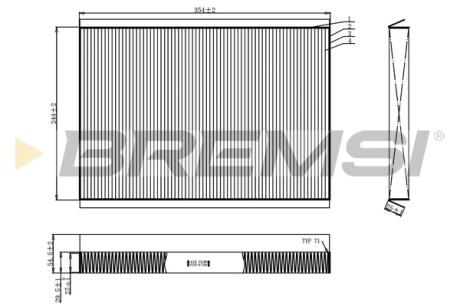 Фільтр салону MB A-class (W168) 98-04 BREMSI FC0962