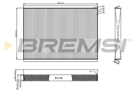 Фільтр салону MB A-class (W168) 98-04 BREMSI FC0962