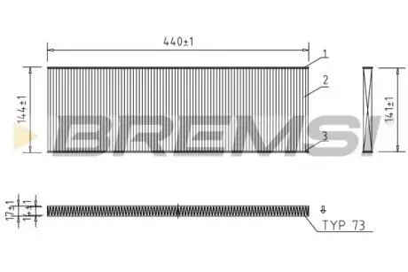 Фільтр салону Fiat Ducato/Citroen Jumper/Peugeot Boxer 94- BREMSI FC0967