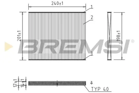 Фільтр салону Opel Agila/ Suzuki Ignis/ Subaru Justy 00- BREMSI FC0975