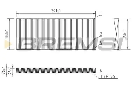 Фільтр салону Audi 80/90 93-97/A4 95-01/VW Passat 96-00 BREMSI FC1329