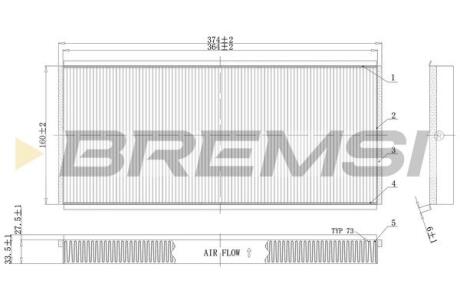 Фільтр салону MB Sprinter/VW LT 96-06 BREMSI FC1335