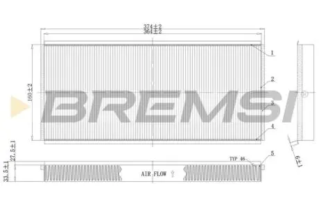 Фільтр салону MB Sprinter/VW LT 96-06 (вугільний) BREMSI FC1335C
