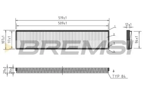 Фільтр салону Ford Mondeo 00-09 BREMSI FC1535