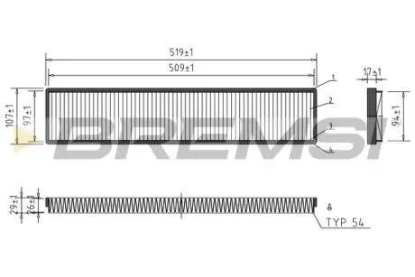 Фільтр салону Ford Mondeo III 00-07 (вугільний) BREMSI FC1535C