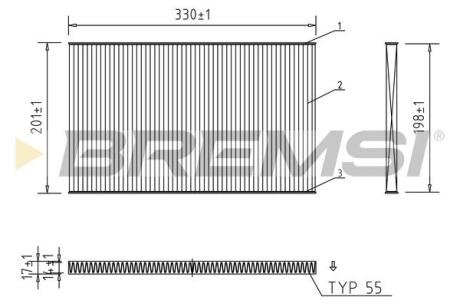 Фільтр салону Opel Combo 1.2-1.7D 94-01 BREMSI FC1537