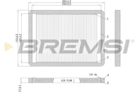 Фільтр салону Renault Megane I 96-03 (+AC) BREMSI FC1547