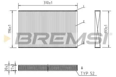 Фільтр салону Audi 100/A6 -97 BREMSI FC1549