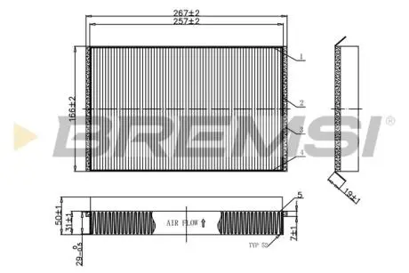 Фільтр салону Volvo C70/S90/CX70 97-02 BREMSI FC1553