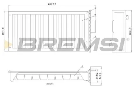 Фільтр салону Citroen C5 01-04 (вугільний) (не постачається) BREMSI FC1944C