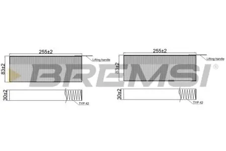 Фильтр салона Citroen C4 20-/Opel Corsa F 19- (к-кт 2шт) BREMSI FC2481