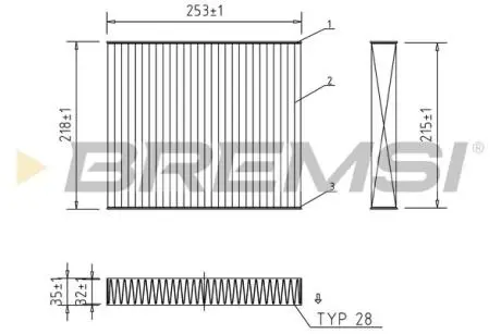 Автозапчасть BREMSI FC2542C