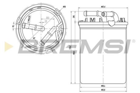 Фільтр паливний Skoda Fabia/Roomster/VW Polo 1.4/1.6TDI 05- BREMSI FE0043