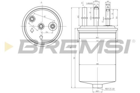 Фільтр паливний Ford Connect 1.8DI/TDCI BREMSI FE0048