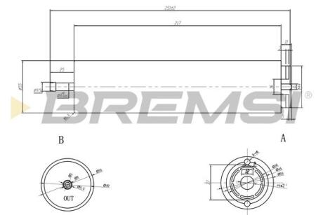 Фільтр паливний BMW 5 (E60/F10/F11) 2.0-3.0D 04-/X5(F15/F85) 2.0-3.0 D 13- BREMSI FE0052 (фото 1)