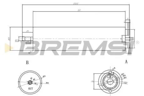 Фільтр паливний BMW 5 (E60/F10/F11) 2.0-3.0D 04-/X5(F15/F85) 2.0-3.0 D 13- BREMSI FE0052