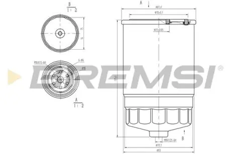 Фільтр паливний Fiat/Iveco 2.5D/2.8D/TD (OE line) BREMSI FE0053