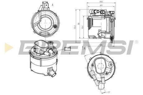 Фільтр паливний Ford Fiesta/Focus 1.6TDCI 03- BREMSI FE0058