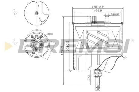 Фільтр паливний Citroen Berlingo 1.6 HDi BREMSI FE0156