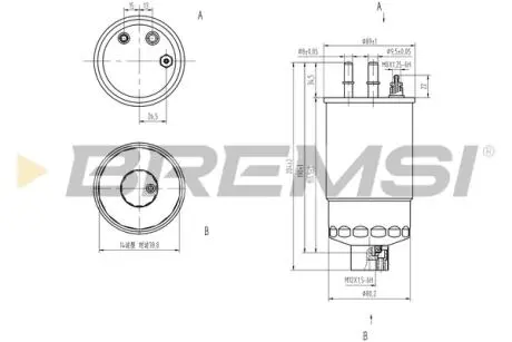 Фільтр паливний Opel Combo/Fiat Ducato 11-/Fiat Doblo 1.3-2.0D Multijet 05- BREMSI FE0158