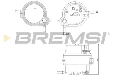 Фільтр паливний Citroen Nemo 1.4HDI 08-/ Peugeot 206 1.4HDI 01- BREMSI FE0160