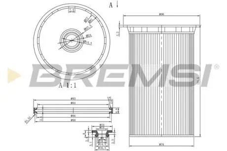 Фильтр топливный VAG 1.6/2.0 TDI 10- BREMSI FE0341