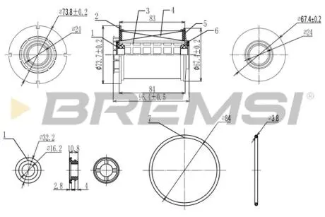 Фільтр паливний Chevrolet Aveo 1.3D/Opel Mokka 1.7 CDTI 11- (OE line) BREMSI FE0342