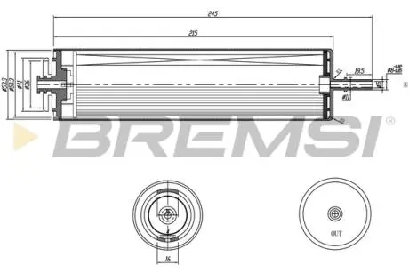 Фільтр паливний BMW 2 (F45/F46) 1.4-2.0d 14-/X1 (F48) 1.8-2.5d 14- (B37/B47) BREMSI FE0353