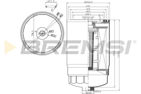 Фільтр паливний Hyundai iX20/Tucson/Kia Ceed/Sportage 1.4-2.0CRDi 11- (OE line) BREMSI FE0356 (фото 1)