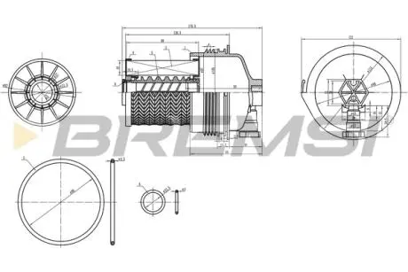 Фільтр паливний Renault Megane IV/ Espace V 1.5-1.6dCi 16- BREMSI FE0361