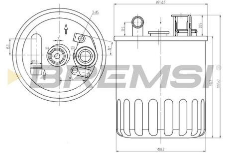 Фільтр паливний MB Sprinter/Vito 2.1D/2.2D/2.7D 99-06 OM611-612 BREMSI FE0368