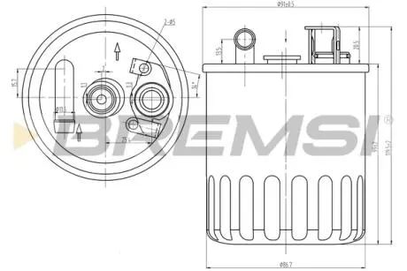 Фільтр паливний MB Sprinter/Vito 2.1D/2.2D/2.7D 99-06 OM611-612 BREMSI FE0368