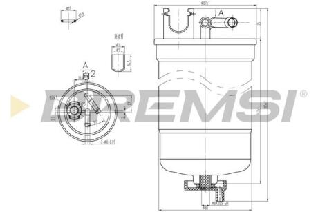 Фільтр паливний Skoda Fabia 1.4/1.9TDI/SDI 00-08/VW Polo 1.4/1.9TDI/SDI 01-14 BREMSI FE0369 (фото 1)