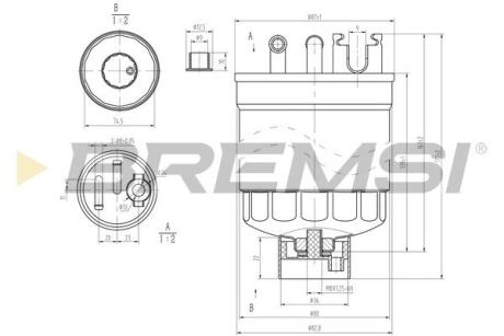 Фільтр паливний VW Sharan 2.0TDI 05- BREMSI FE0371