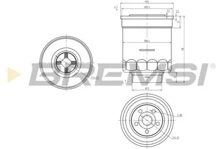 Фільтр паливний Honda CR-V/Civic/Accord 2.2 CTDi 04- BREMSI FE0380