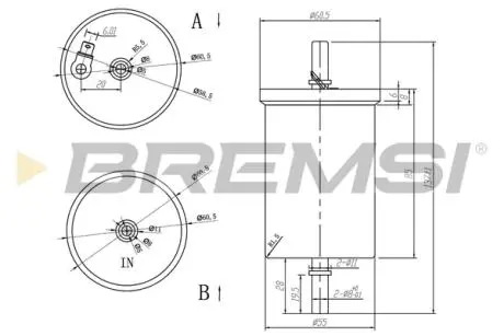Фільтр паливний Smart 0.8CDI -07 (OM660) BREMSI FE0390