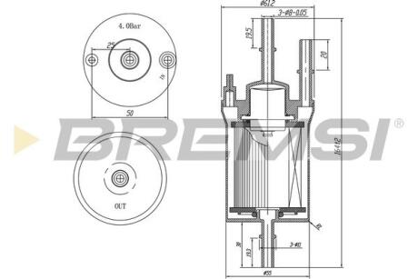 Фільтр паливний VW Caddy 1.6 BiFuel/2.0 EcoFuel 04- BREMSI FE0391