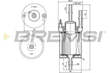 Фільтр паливний VW Caddy 1.6 BiFuel/2.0 EcoFuel 04- BREMSI FE0391