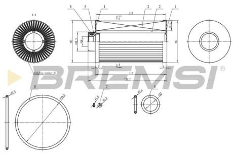 Фільтр паливний Honda Accord VIII/Civic IX/CR-V 2.2 i-DTEC 08- BREMSI FE0763